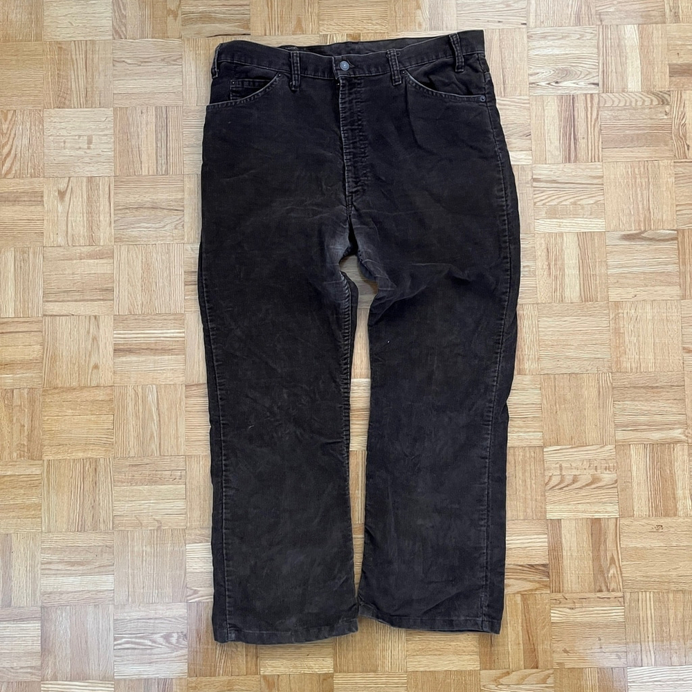 Vintage Levi's 517 USA brown corduroy pants White tab Sz 38